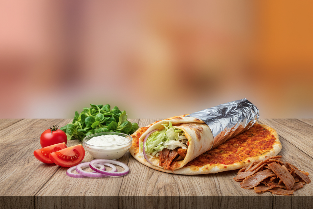 Lahmachun Spezial Rolle mit Drehfleisch