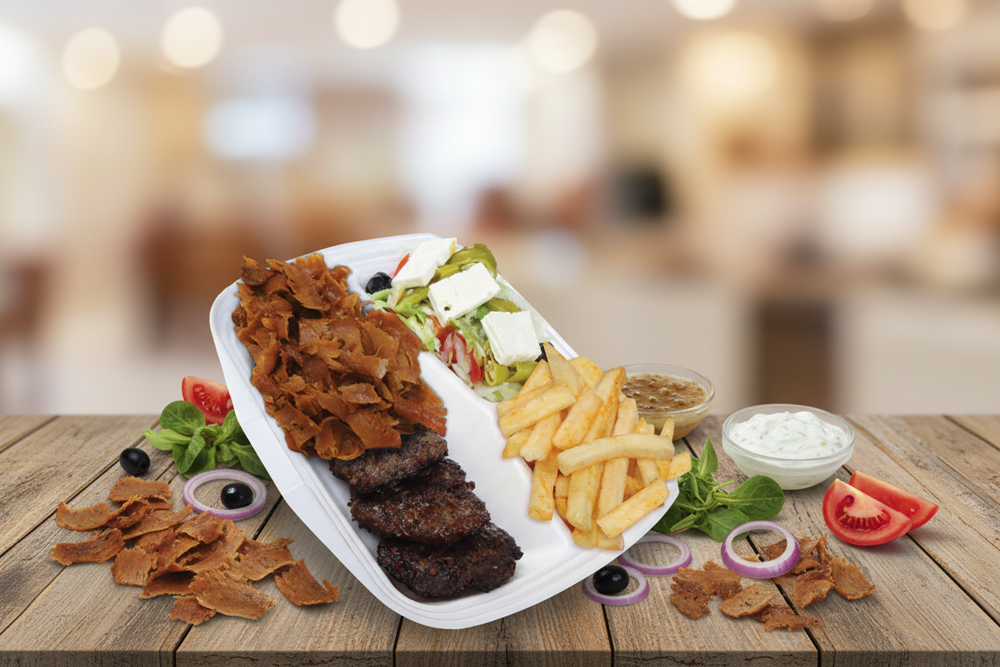 Mix-Teller mit Drehfleisch und Köfte